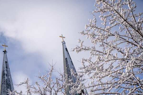 Steeple in the winter