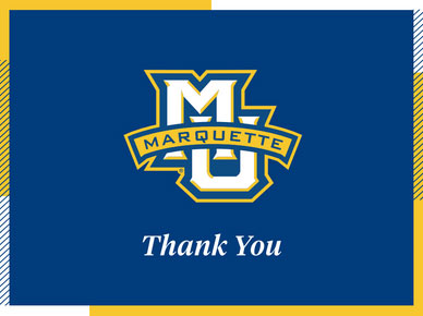 Marquette engram thank you card