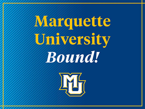 Marquette university bound sign