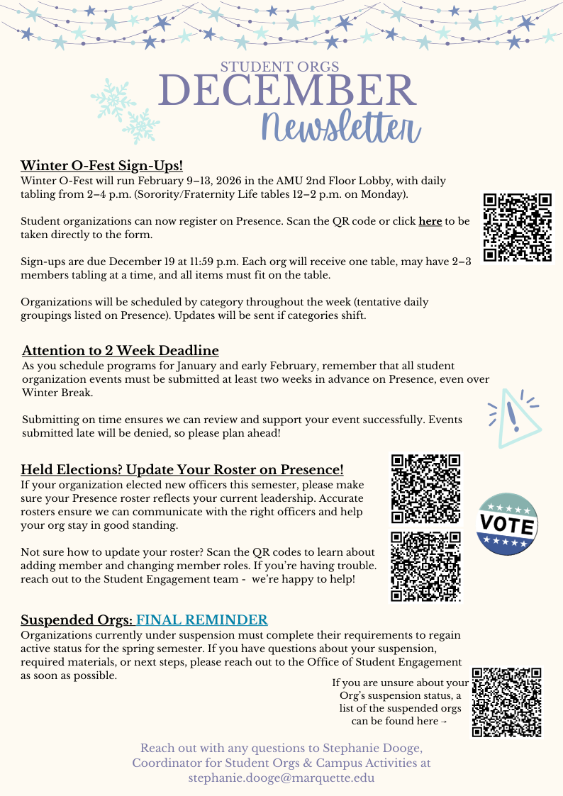 December 2025 Newsletter