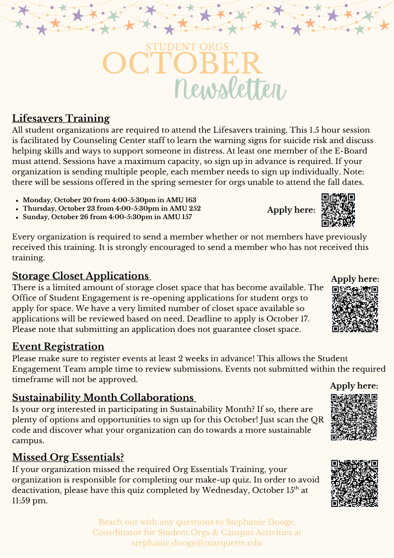 October Newsletter
