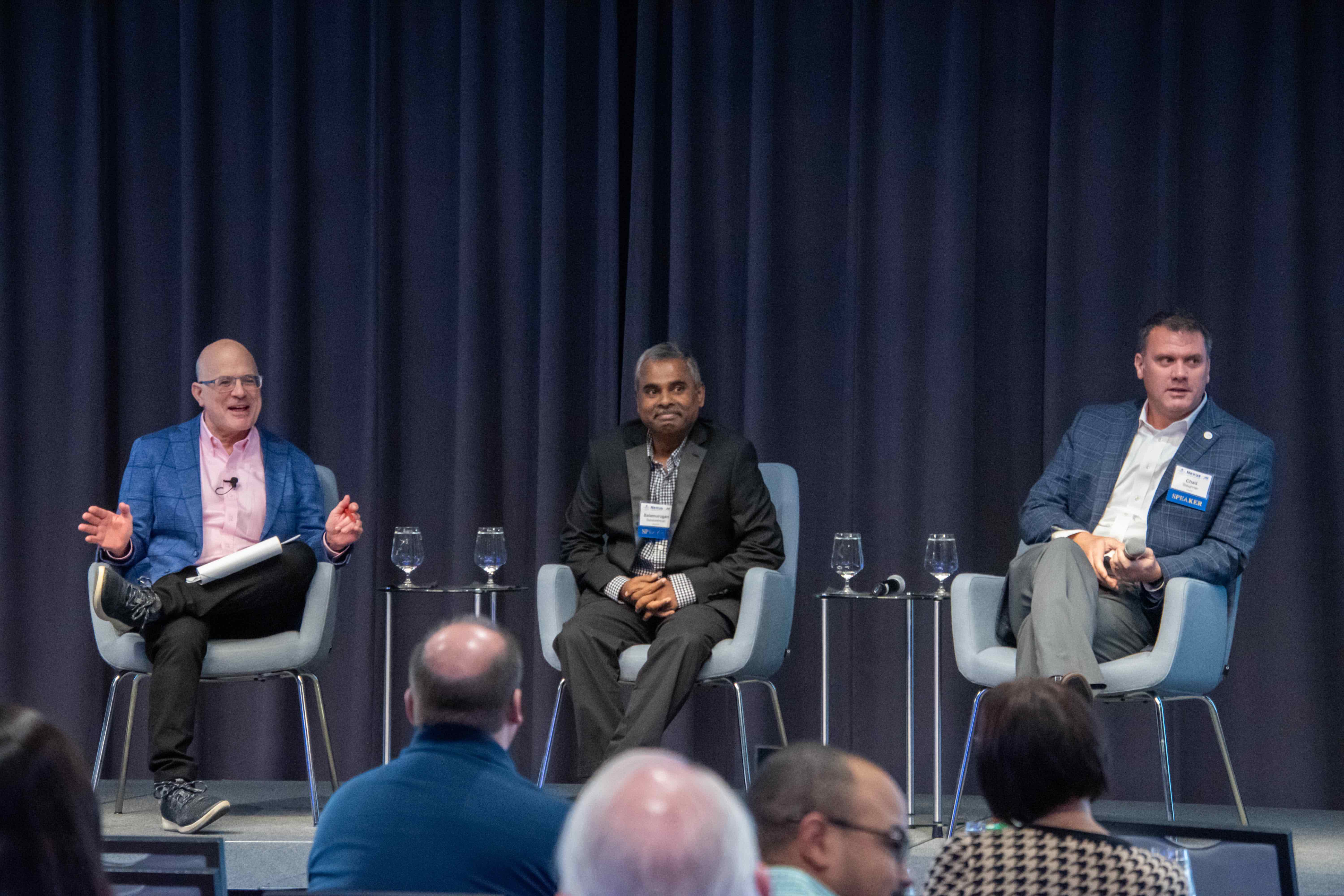 A panel speaks at the 2024 Nexus Sustainability Leaders summit