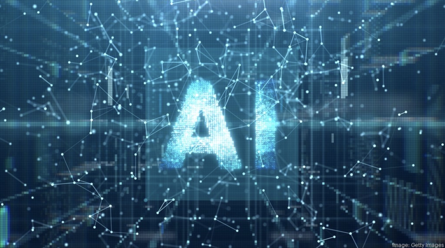 A graphic showing artificial intelligence concepts.