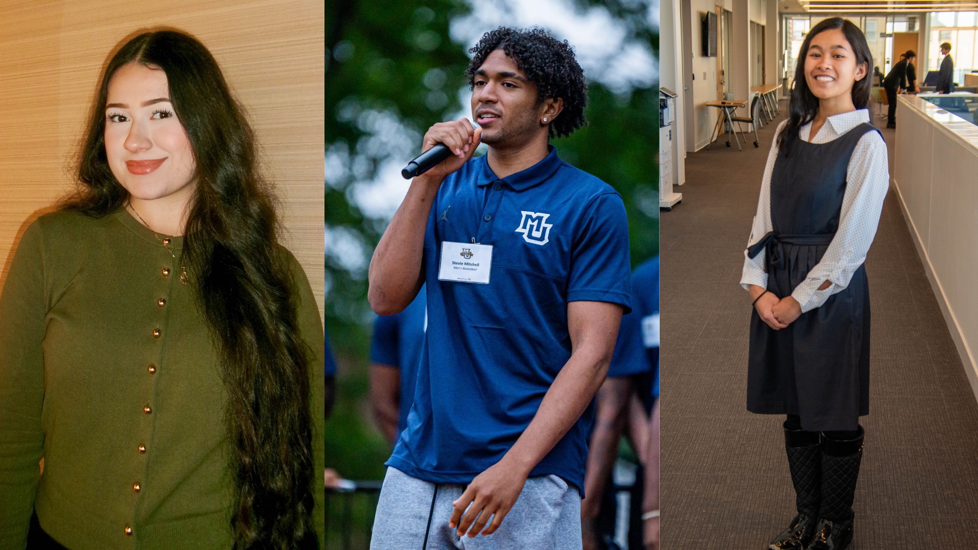 Three information systems students at Marquette.