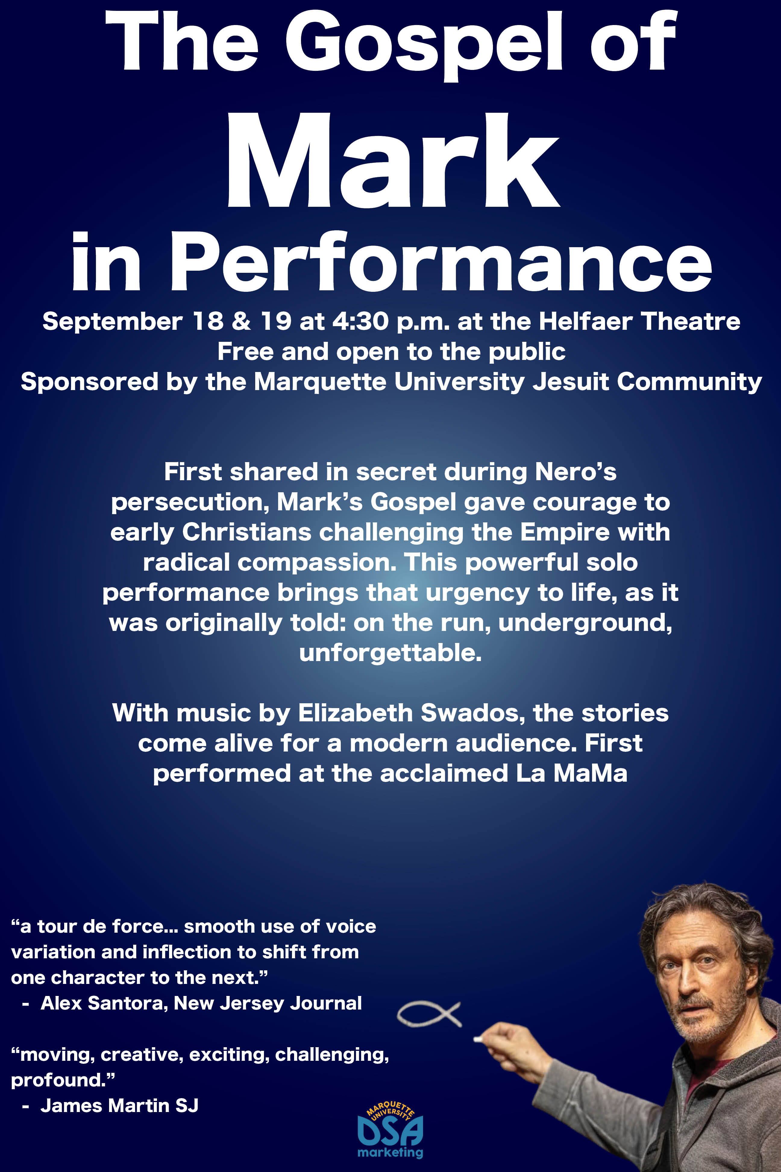 Poster with image and perfomance details