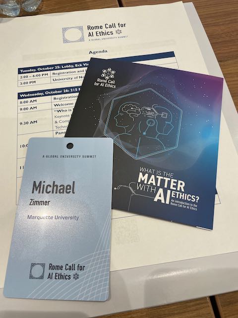 Global University Summit on Rome Call for AI Ethics materials