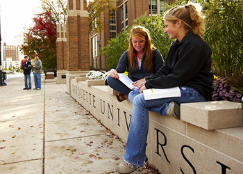 Students on campus