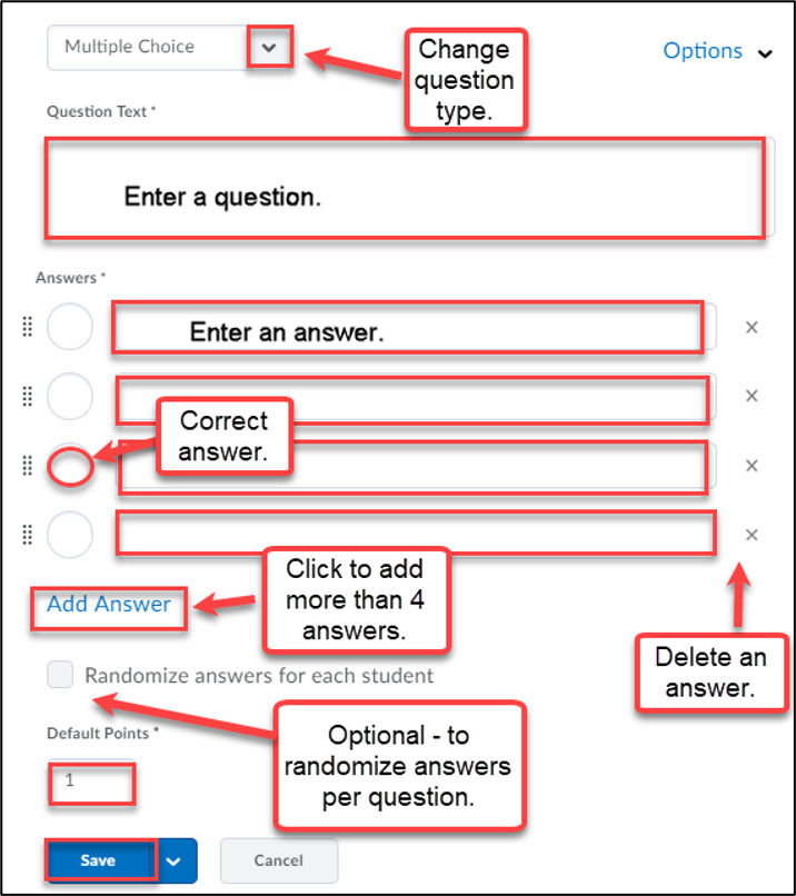 Multiple choice questions