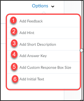 Written response options