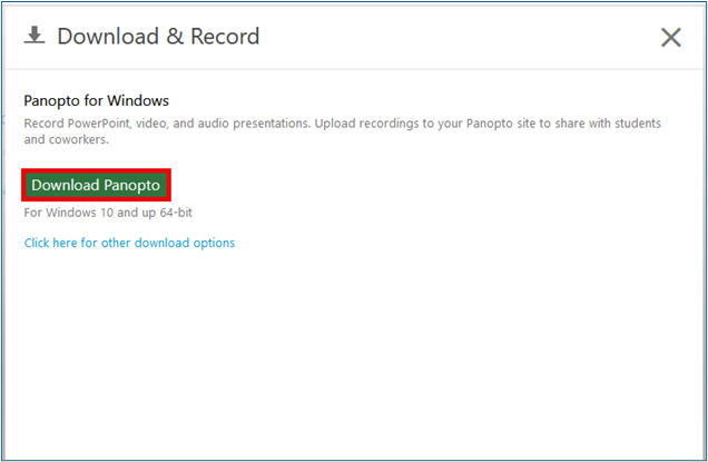 Panopto Recorder download