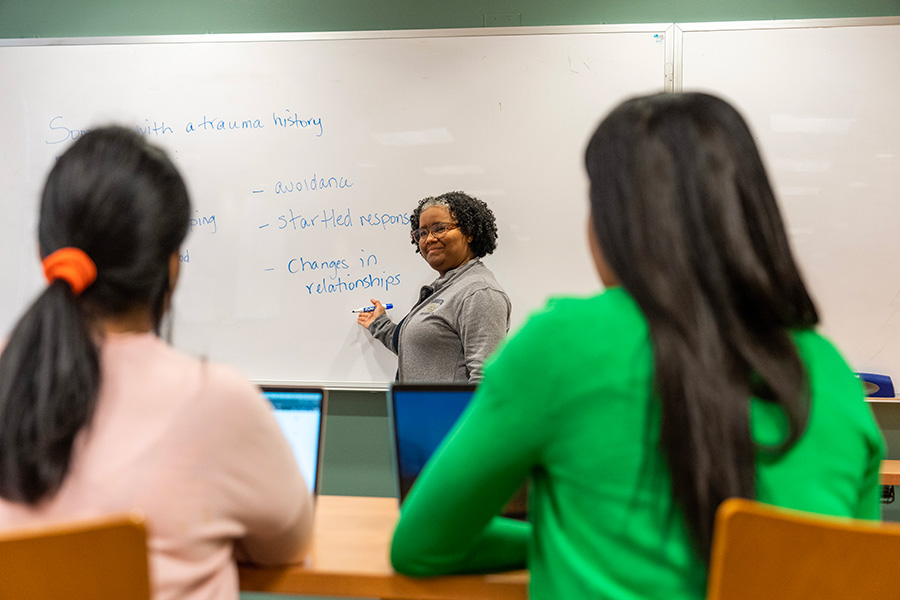 A professor and graduate students in the Counselor Education and Counseling Psychology program at Marquette University