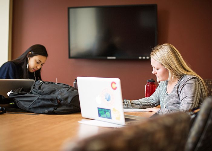 Students studying