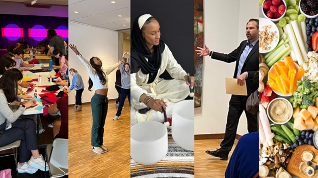 image collage of events for the retreat