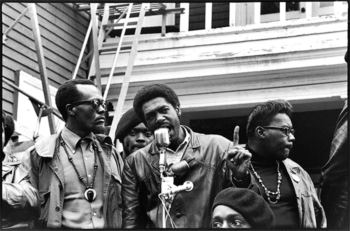 photograph of Bobby Seale by Steven Shames