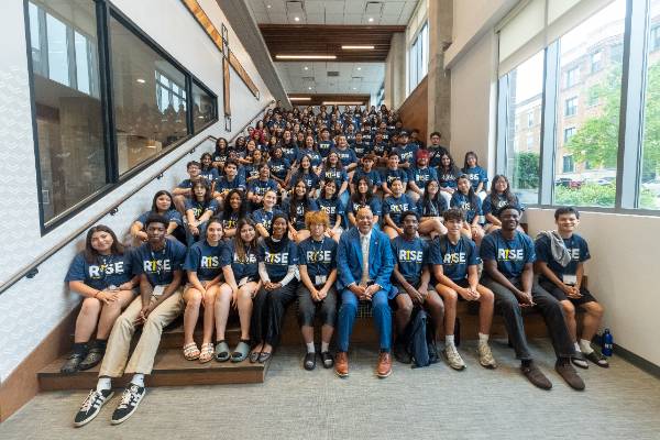 RISE participants with President Lovell