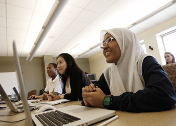 Students in a Cudahy Hall classroom