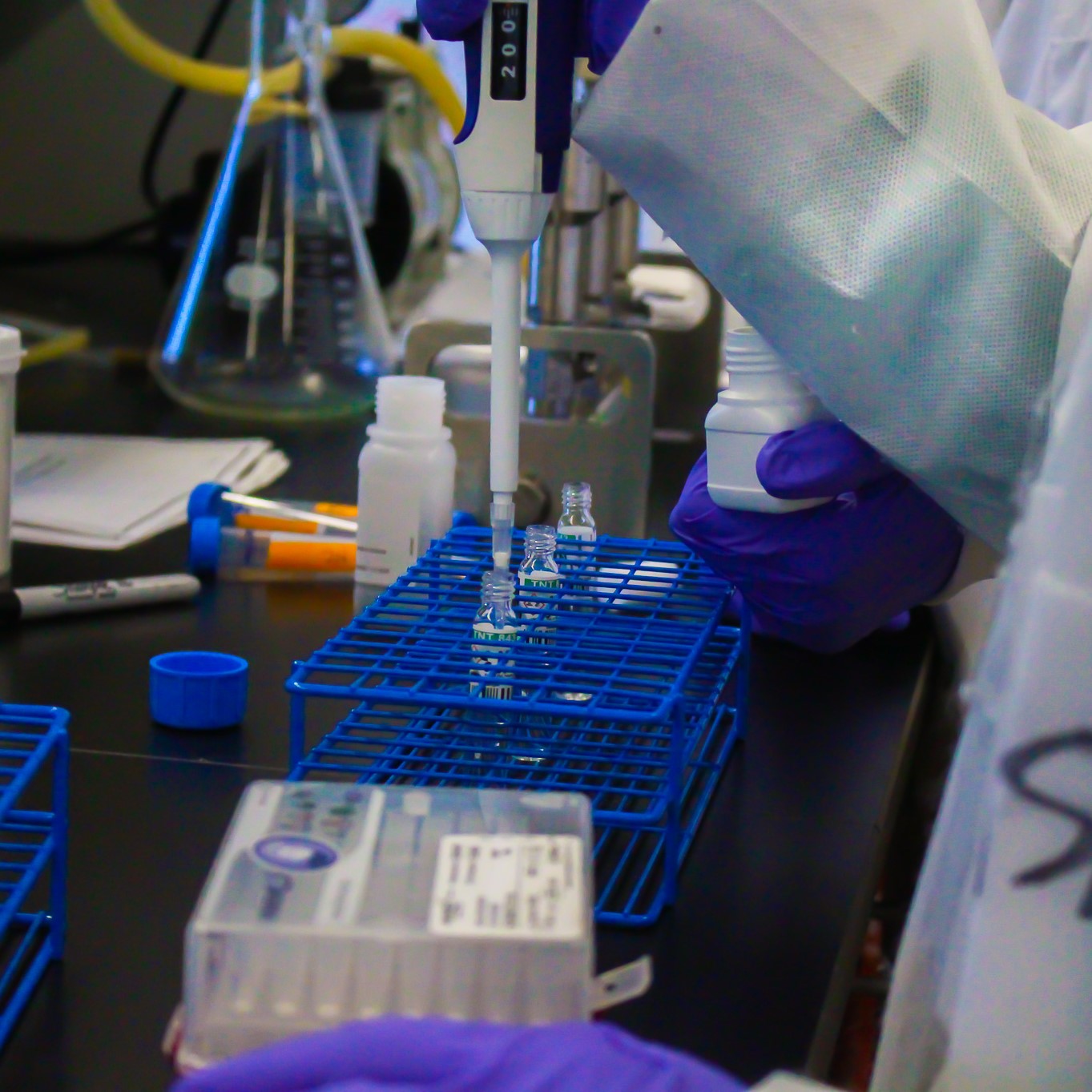 Test tubes at the Global Water Cener