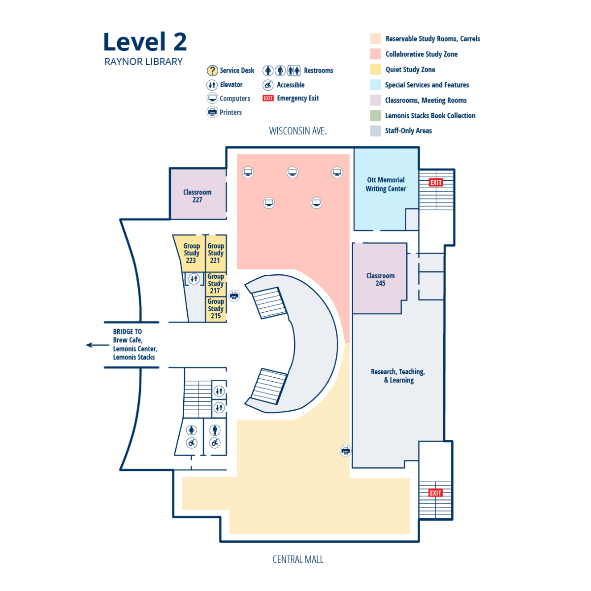 Raynor Second Floor Map