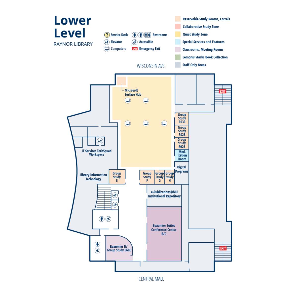 Raynor Lower Level Map