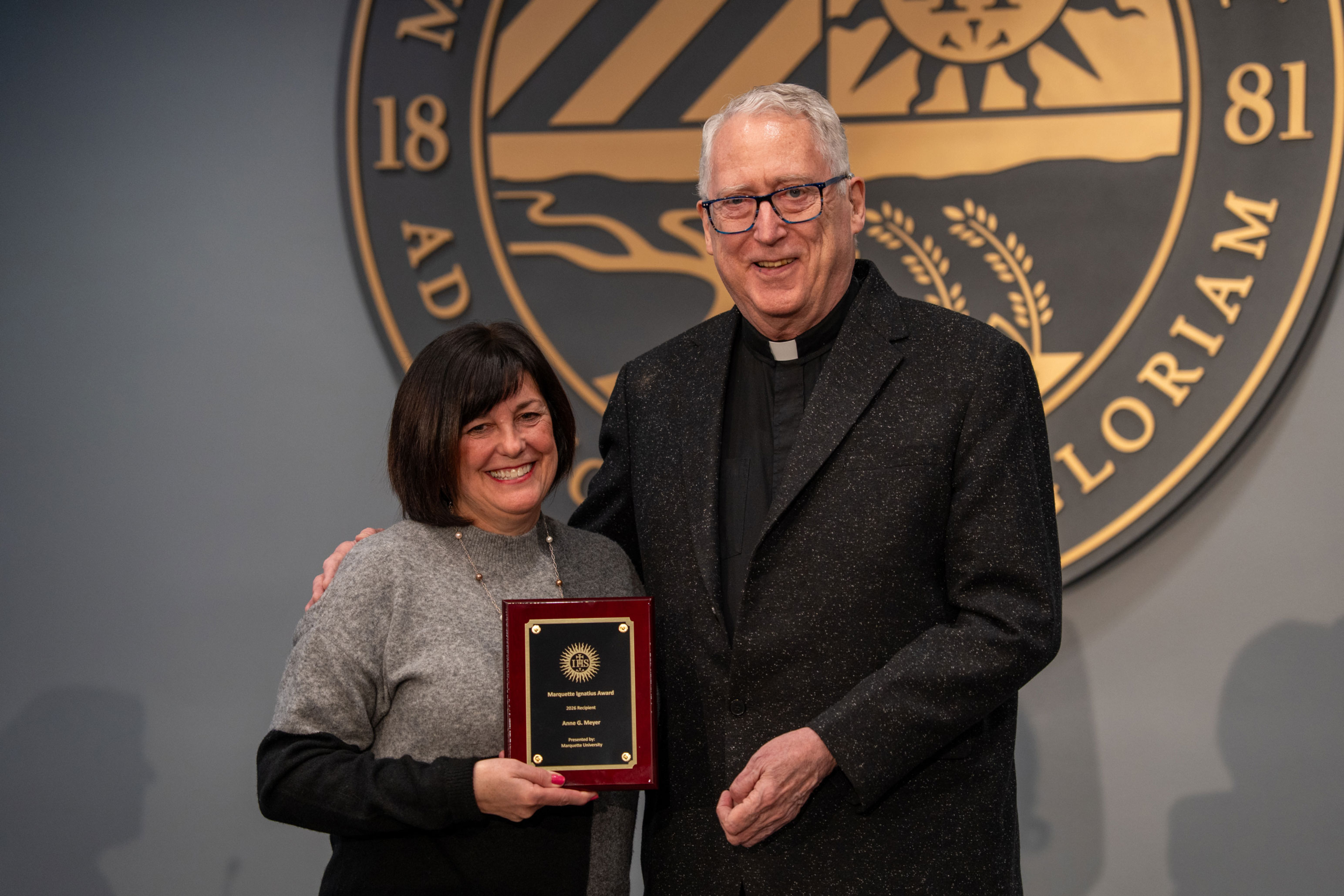 Anne Meyer receiving award