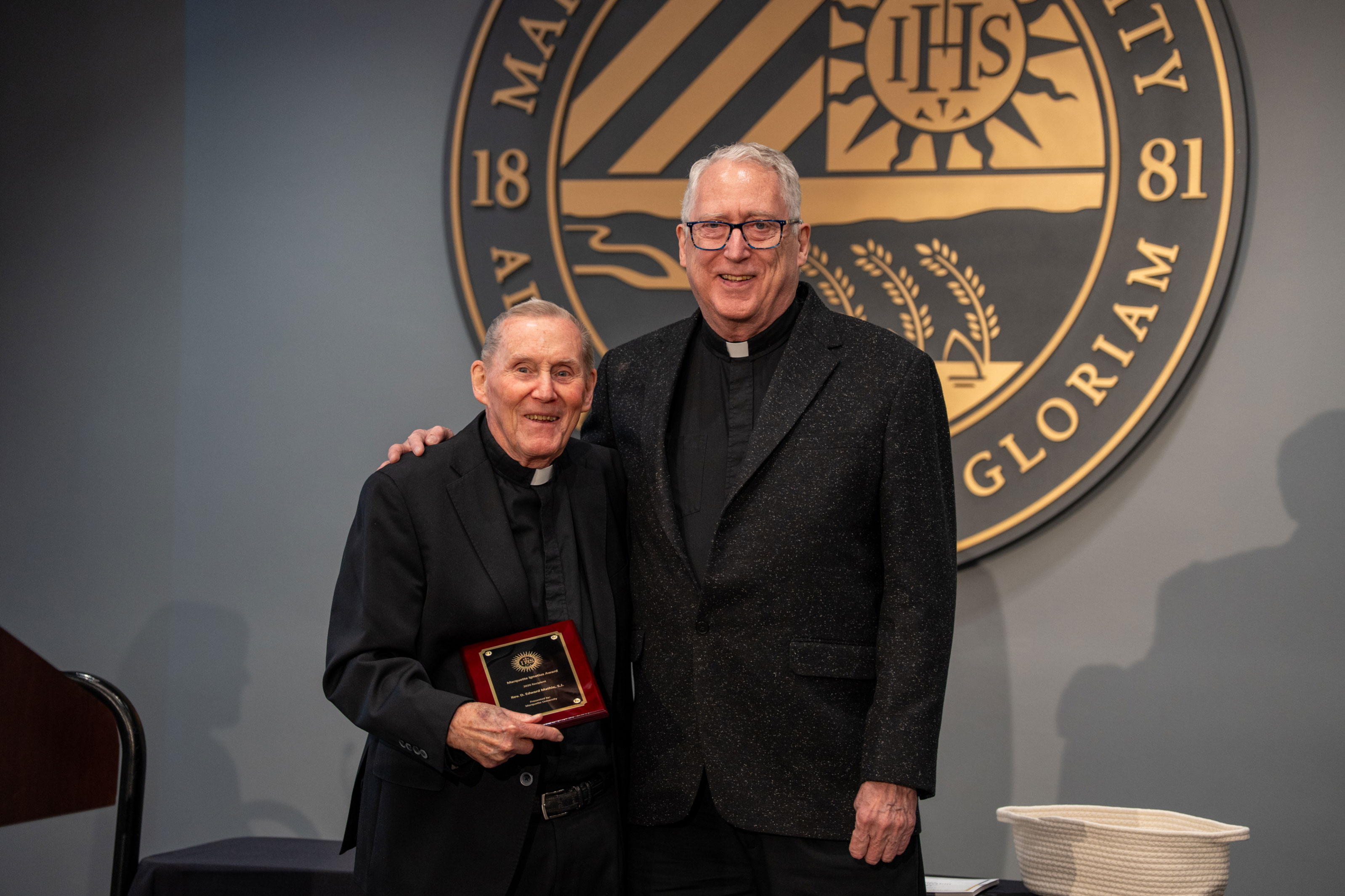 Eddie Mathie receiving award