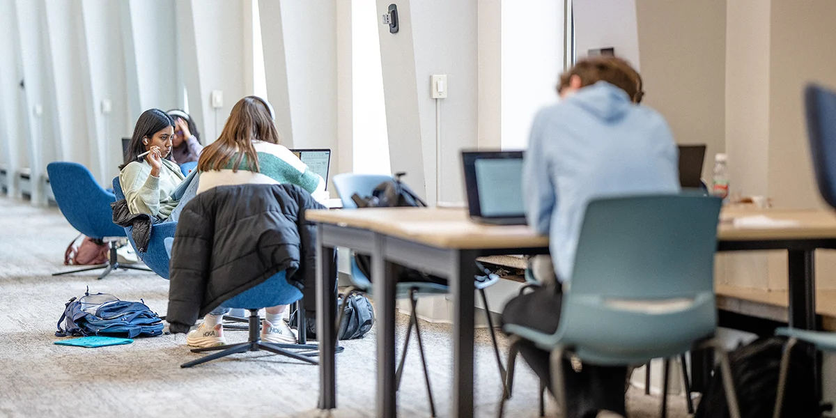 Students studying