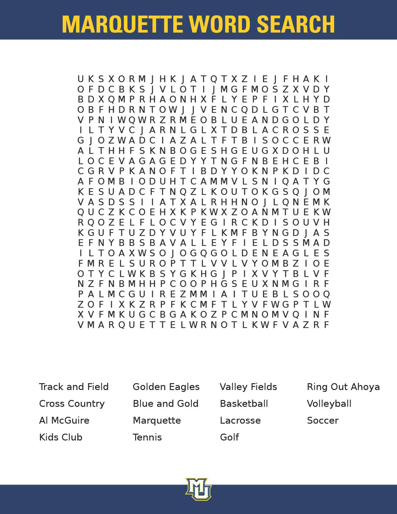 MU Word Search