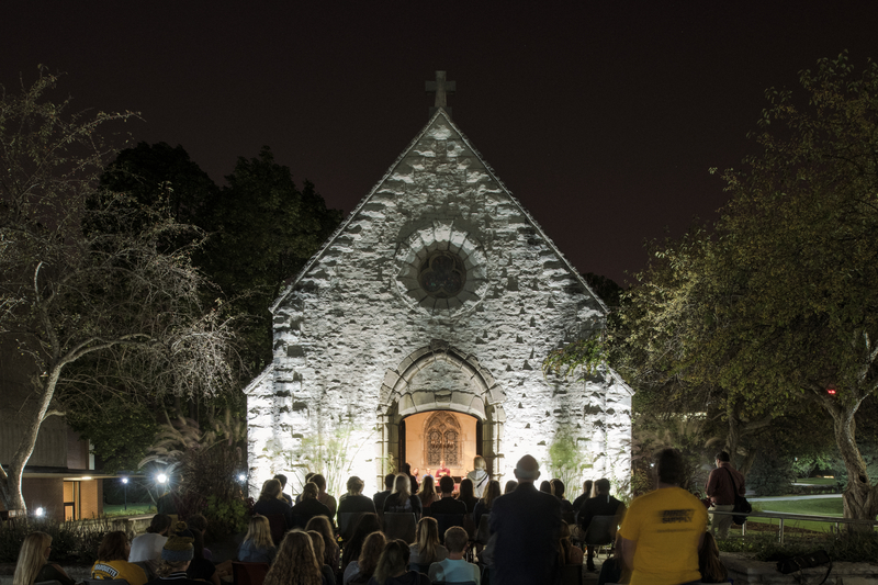 St. Joan of Arc Chapel at night