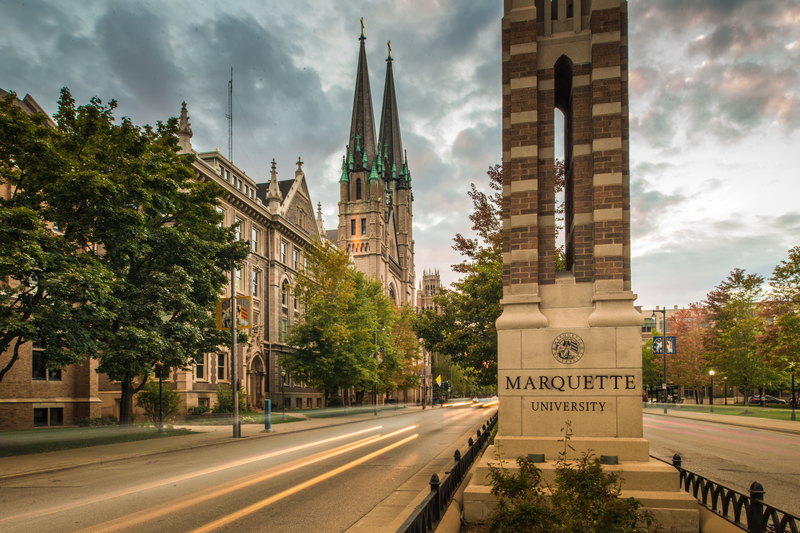 Wisconsin Ave. entrance to Marquette University