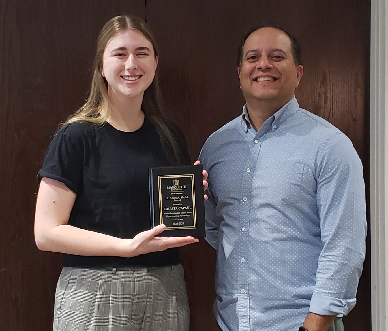 Calista Capaul with Dr. Lucas Torres