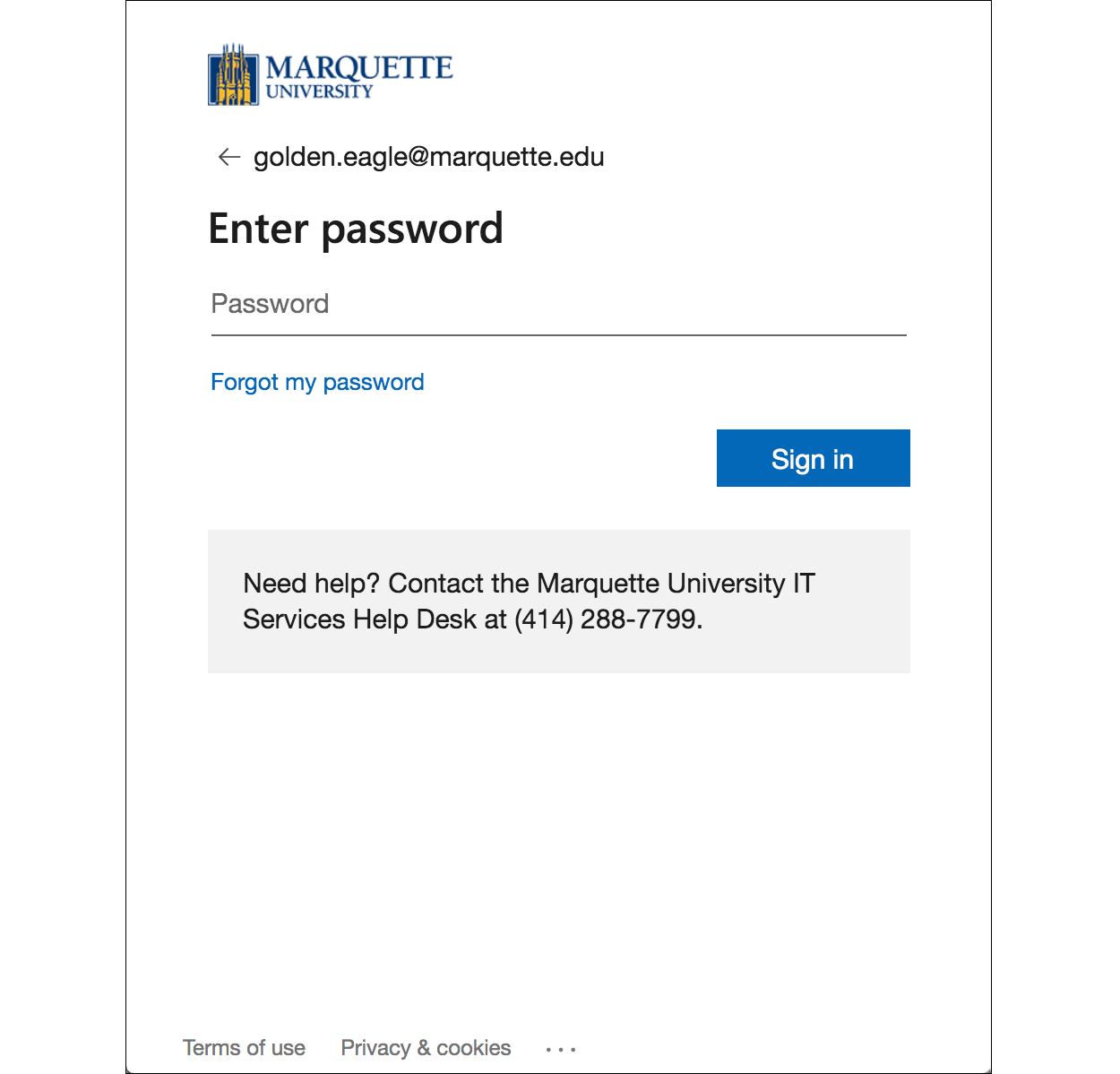 Enter your password