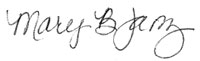 Mary Janz signature