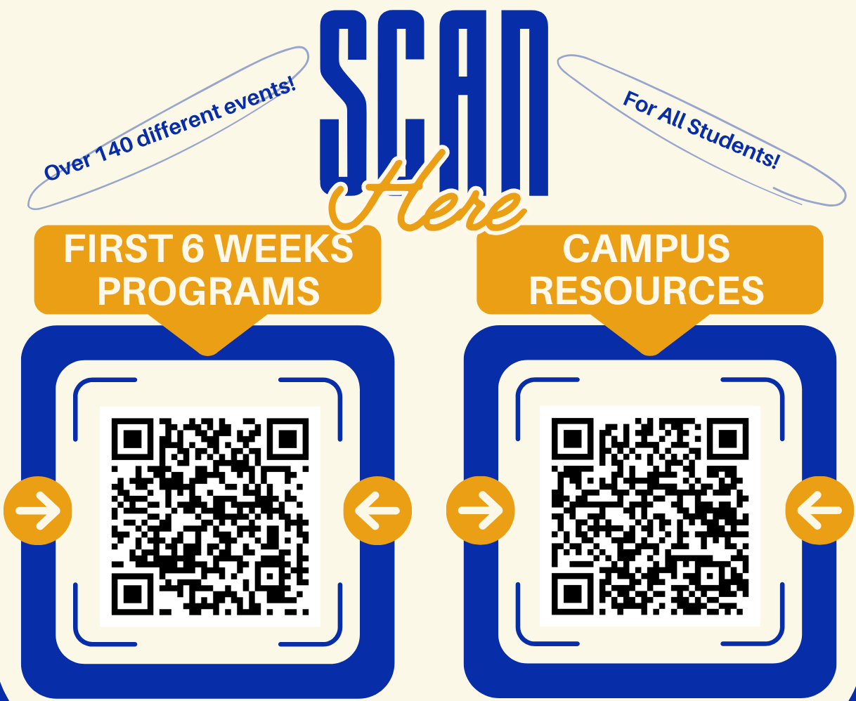 poster with 2 QR codes
