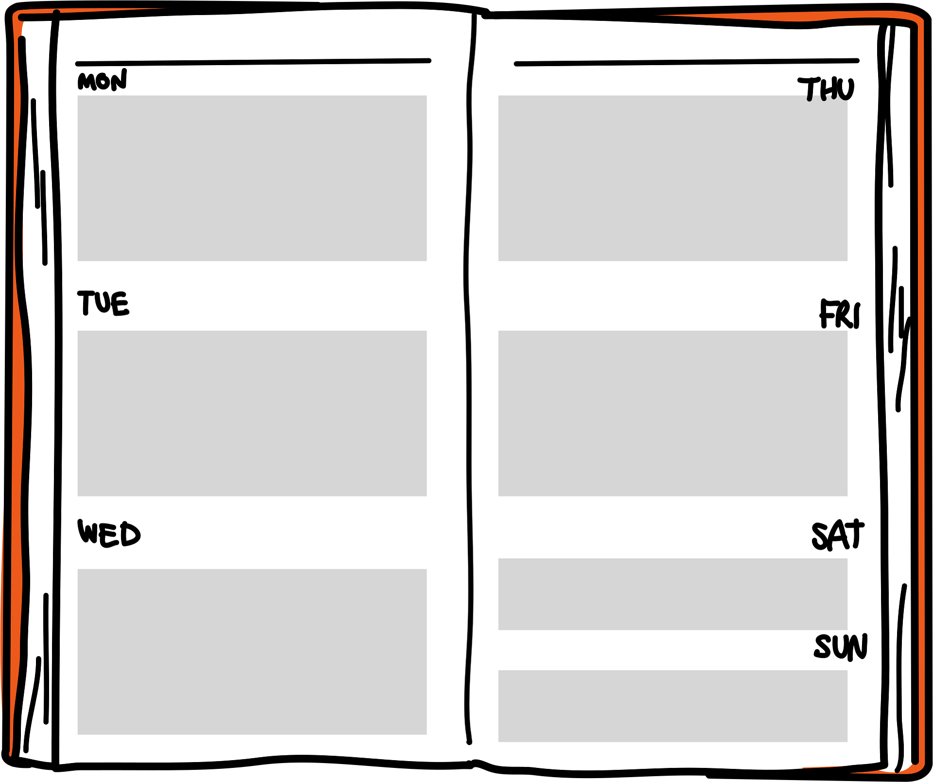 open weekly planner