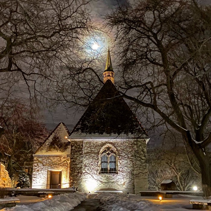 Sunset over St. Joan of Arc Chapel